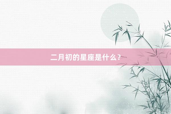 二月初的星座是什么？